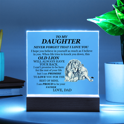 To My Daughter | Square Acrylic Plaque