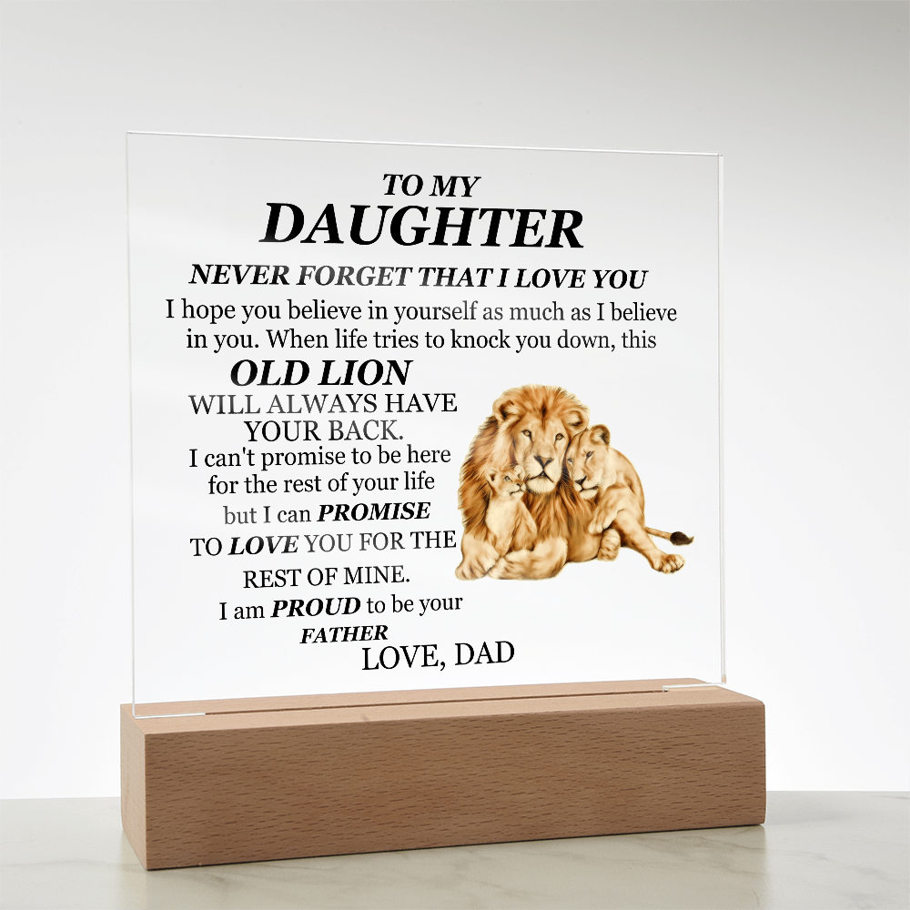 To My Daughter | Square Acrylic Plaque